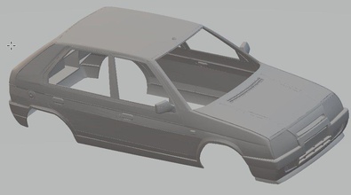 skoda favorit druckbar körper wagen 3d drucken modell automobil 3dexport schale rc radio steuerung miniz tamiya slot scalextric 3d print model - Mito3D