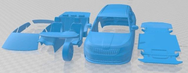Skoda kamik cn 2019 yazdırılabilir araba otomotiv yuva ölçülü Tamiya rc miniz hobi mikro 3d print model - Mito3D