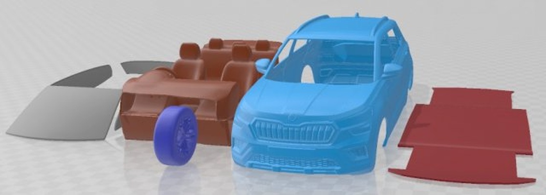skoda 2021 imprimible coche vehiculo 3d impresión modelo in automotor 3dexport espacio scalextric tamiya rc miniz pasatiempo micro fundido presión 3d print model - Mito3D