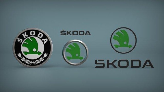 Skoda logo Ayarlamak işaretler logolar otomotiv araç Oto amblem araba yazdırılabilir skoda 3d emblem car 3d print model - Mito3D