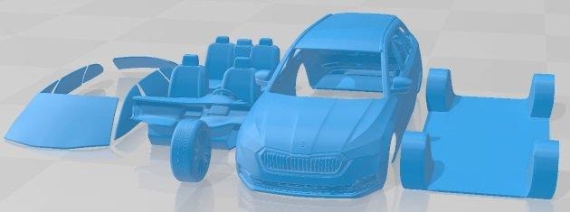 skoda octavia combi 2020 imprimable voiture automobile fente scalextric tamiya rc miniz loisir micro moulé pression 3d print model - Mito3D