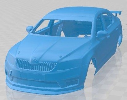 skoda octávia copo 2018 imprimível corpo carro 3d impressão modelo in automotivo 3dexport fenda escalextrico tamiya rc miniz passatempo micro 3d print model - Mito3D
