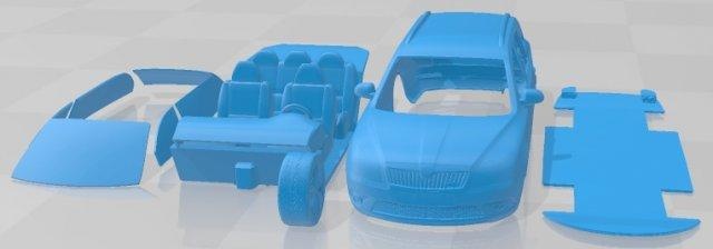Skoda octávia rs combi 2010 imprimível carro automotivo fenda escalextrico Tamiya rc miniz passatempo micro 3d print model - Mito3D
