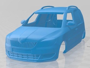 skoda praktik 2011 printable body car 3d print model in automotive 3dexport slot scalextric tamiya rc miniz hobby micro 3d print model - Mito3D