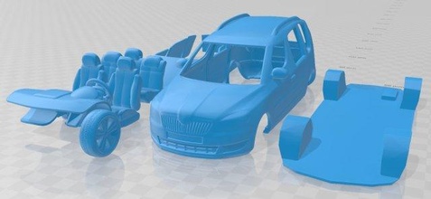 skoda roomster 2011 printable car 3d print model in automotive 3dexport slot scalextric tamiya rc miniz hobby micro 3d print model - Mito3D