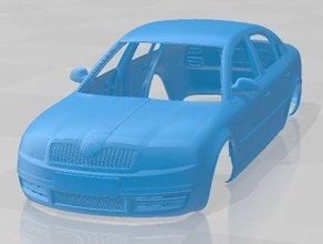 skoda superb 2006 printable body car 3d print model in automotive 3dexport slot scalextric tamiya rc miniz hobby micro 3d print model - Mito3D