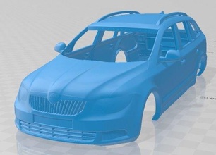 skoda superbo combi 2011 stampabile corpo macchina 3d stampa modello in settore automobilistico 3dexport fessura scalextric tamiya rc miniz passatempo micro 3d print model - Mito3D