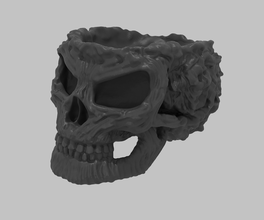 3d printable skull rack print model in figurines 3dexport organizer soap dish fear 3dprint 3d print model - Mito3D