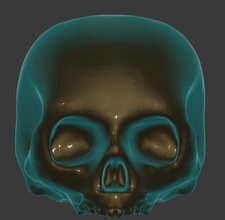 le crâne d'impression miniature de l'homme lowpoly 3d print model - Mito3D
