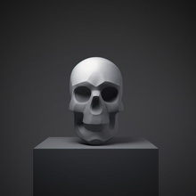 crânio humanos 3dprinting impressão esqueleto a arte 3d osso mortos deco figura jóias printable prototipagem ciência esculturas estátua 3d print model - Mito3D