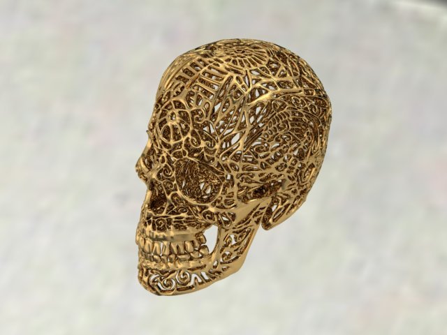 Schädel Knochen Halswirbel cranium Mensch-Skelett Schmuck ornament Skelett 3D print model - Mito3D