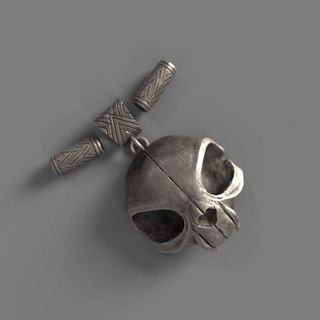 crânio 3d impressão modelo pingentes pingente joalheria arte morte prata metal 3d print model - Mito3D