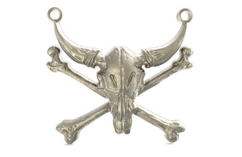 skull bull pendant jewelry art fashion 3d print model - Mito3D