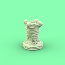 skull chess - rook 3d print model in board games 3dexport chesspiece boardgame skeleton chess-set 3dprint 3dmodel blender blender3d 3d print model - Mito3D