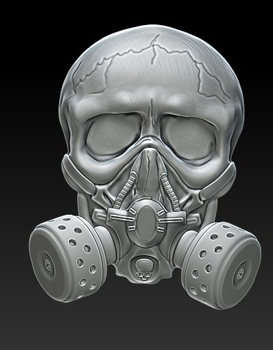 skull gas mask free 3D print model - Mito3D