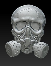 skull gas mask free 3d print model - Mito3D