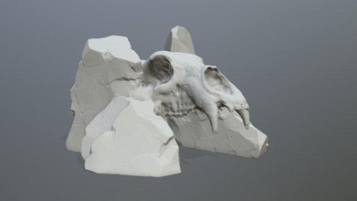 skull gate 3d print model in game accessories 3dexport statue angel stone rock mount rocks desert 3d print model - Mito3D