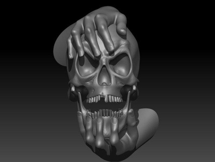 cranio mani mani cranio 3d print model - Mito3D