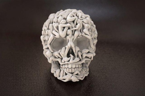 crâne tête femmes corps sculpture OS anatomie femme bague pendentif bijoux intérieur bougie manipuler art Roche Dames érotique Salvador Dali 3d print model - Mito3D