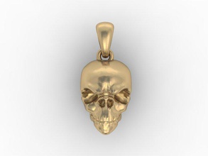 skull pendant accessory bones crown design face figure gem gold jewel jewelry king necklace ornament pendants queen ring silver skeleton 3d print model - Mito3D