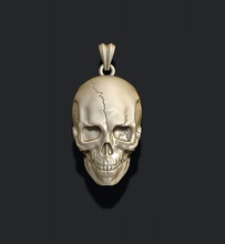 skull pendant cracks biker bone jewel jewellery jewelry man men necklace pendant pendants ringskull scul sculpt sculpture skul skull woman women zbrush crack
