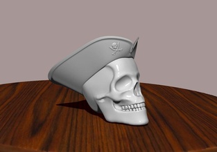cráneo pirata 3d impresión modelo in anatomía 3dexport calavera hueso cabeza humano stl 3dprint 3d print model - Mito3D