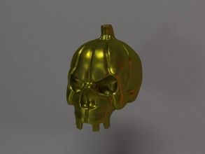 cráneo calabaza Víspera Santos fantasma muerto muerte miniaturas 3d print model - Mito3D