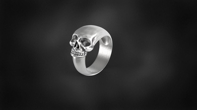 cranio squillare 3d stampa modello in anelli 3dexport maschio scheletro anatomia osso vray ossatura squil abilità gioielleria argento gioiello fatto mano coppia motociclista accessori motociclo moto 3d print model - Mito3D