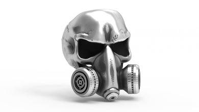 skull ring 195 size gold printable silver jewelry 3d print model - Mito3D