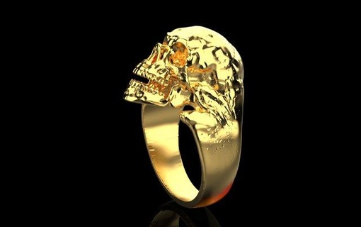 cráneo anillo 200 anillos joyería joya 3d canalla 3dmodel pulsera arete rinoceronte matriz zbrush disparo llave magias representación modelado 3d print model - Mito3D