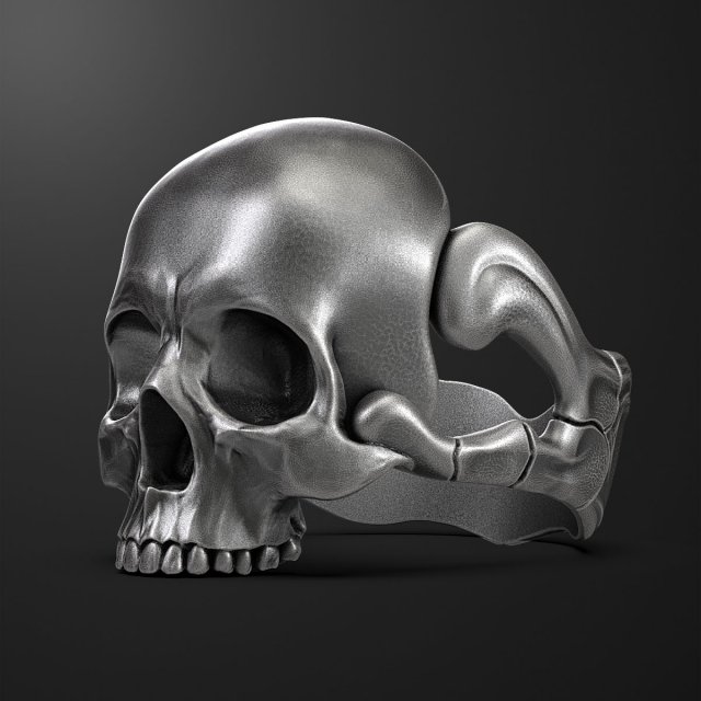 cranio squillare anelli anello teschio osso gioielleria 3dprint 3D print model - Mito3D
