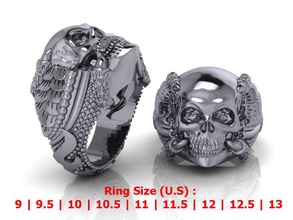 skull rings 02 skull ringskull skullring jewel jewelry 3dprint gold silver jewelrydesign fashion-ring ring biker bikersring bikers motorcycle