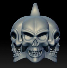 cranio sospensione eccetera 3d stampa modello in ciondoli 3dexport anatomia argento oro modanatura cera design motociclista 3d print model - Mito3D