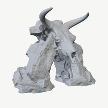 puerta cráneo stl impresión Hércules león estatua base arco ruina tumba rock rocas Roca 3d print model - Mito3D