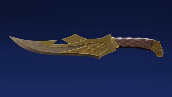 Skyrim Elf hançer 3d Yazdır model figürinler bıçak kılıç silah fantezi kurgu Ortaçağa ait elf elvn Lor oyun yazdırılabilir minyatür heykelcik oyuncak 3d print model - Mito3D
