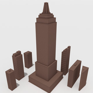 gökdelenler Bedava 3d Yazdır model mimari kule gökdelen tasarım Sanat dış oyuncak 3d print model - Mito3D