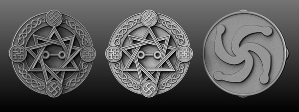 slavic amulet runes ancientry oldages literature language jewelry viking circle magic runic pendant necklace necklaces medium material art cnc wood broochesrunes 3d print model - Mito3D