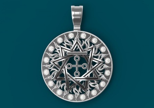 slavic amulet good luck 3d print model in pendants 3dexport amulets pendant jewelry jewelryprinting jewelrydesign 3dprint 3dmilling 3dprinting 3d print model - Mito3D