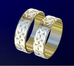 slavonic wedding ring 3d print model in rings 3dexport printable gold rhiho cad cnc woman 3d print model - Mito3D