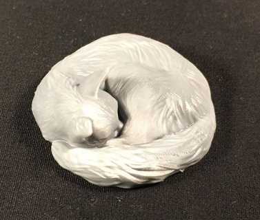 dormido gato 3d impresión modelo animales naturaleza animal mascota imprimible 3d print model - Mito3D