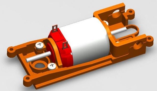 espacio coche vehiculo fc130 motor montar compensar 05mm scalextric 3d print model - Mito3D