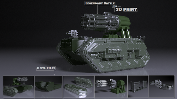 pequeña tanque 3dprint vehículo antiguo sci fi espacio guerra armas Guerra Mundial ww2 ww1 ww3 m16 explosión impresión imprimible 3d print model - Mito3D