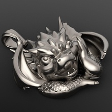 petit ailé dragon pendentif drôle mignonne gargouille lutin vampire lézard 3d impression art bijoux or bague argent imprimable fantaisie 3d print model - Mito3D
