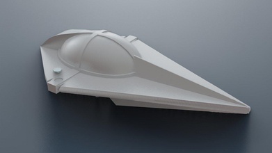 smallville spaceship 3d impression modèle in sci 3dexport navire espace vaisseau spatial bandes dessinées transport mouche volant 3d print model - Mito3D