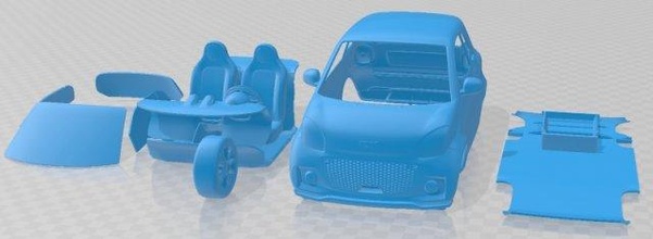 intelligent eq 2020 imprimable voiture fente scalextric tamiya rc miniz loisir micro 3d print model - Mito3D