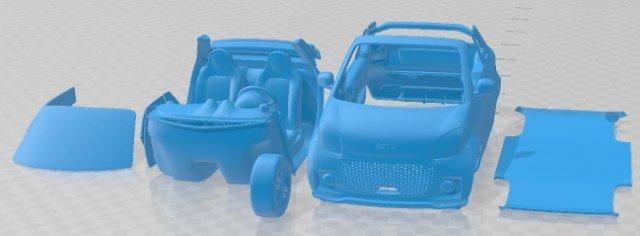 inteligente eq cabrio 2020 imprimible coche vehiculo automotor espacio scalextric Tamiya rc miniz pasatiempo micro fundido presión 3d print model - Mito3D