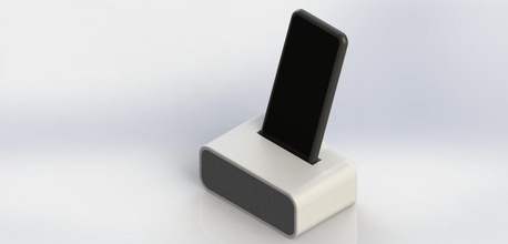 smartphone amplificado altavoz 3d impresión modelo in audio 3dexport personas canción electrónica alta fidelidad 3d print model - Mito3D