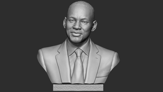 demirci heykel Sanat karakter aktör adam şöhret Hollywood film Caprio Denzel tanınmış Özgür Jackson Morgan Oscar Samuel Washington seyir tv 3d print model - Mito3D
