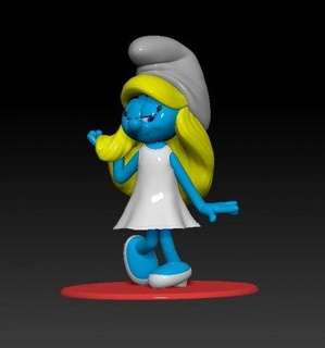 smurfette monsters & creatures smurfs cartoon character figurine 3dmodel 3dprinting 3d print model - Mito3D