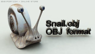 snail 3d model in 3dexport shell 3d print model - Mito3D